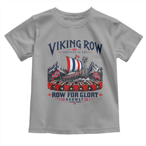 Viking Row Ro Ro Norway Norge Norwegian Flag Toddler T Shirt Row For Glory Norway Together As One Retro Football Fans TS02 Sport Gray Print Your Wear