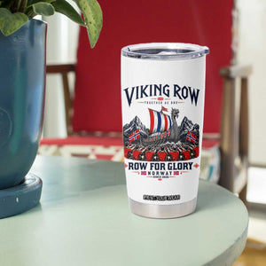 Viking Row Ro Ro Norway Norge Norwegian Flag Tumbler Cup Row For Glory Norway Together As One Retro Football Fans TS02 Print Your Wear