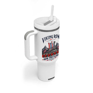 Viking Row Ro Ro Norway Norge Norwegian Flag Tumbler With Handle Row For Glory Norway Together As One Retro Football Fans TS02 Print Your Wear