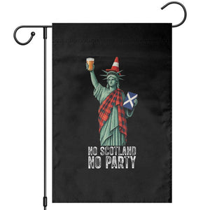 No Scotland No Party Funny Statue of Liberty Celebration Garden Flag Saltire Flag Glasgow Cone Scottish Football Fans TS02 Black Print Your Wear