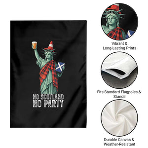 No Scotland No Party Funny Statue of Liberty Celebration Garden Flag Saltire Flag Glasgow Cone Scottish Football Fans TS02 Print Your Wear