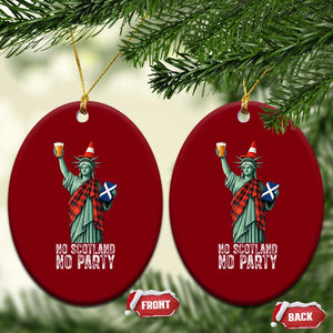 No Scotland No Party Funny Statue of Liberty Celebration Ceramic Ornament Saltire Flag Glasgow Cone Scottish Football Fans TS02 Print Your Wear