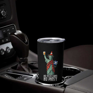 No Scotland No Party Funny Statue of Liberty Celebration Tumbler Cup Saltire Flag Glasgow Cone Scottish Football Fans TS02 Print Your Wear