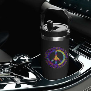 Baby Boomers Club Too Old To Care Retro Tie Dye Effect Printing Flip Straw Tumbler Peace Sign Groovy 60s Hippie Humor Graphic TS02 Print Your Wear