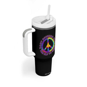 Baby Boomers Club Too Old To Care Retro Tie Dye Effect Printing Tumbler With Handle Peace Sign Groovy 60s Hippie Humor Graphic TS02 Print Your Wear
