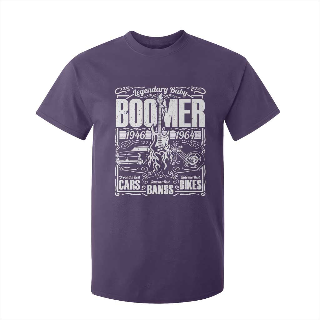 Legendary Baby Boomer Generation 1946 to 1964 T Shirt For Kid Vintage Rocker Classic Cars And Bikes Graphic
