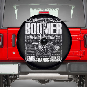 Legendary Baby Boomer Generation 1946 to 1964 Spare Tire Cover Vintage Rocker Classic Cars And Bikes Graphic