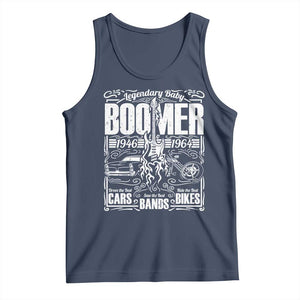 Legendary Baby Boomer Generation 1946 to 1964 Tank Top Vintage Rocker Classic Cars And Bikes Graphic