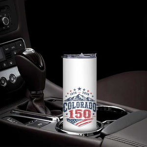 Colorado Rocky Mountains 150th Anniversary Skinny Tumbler Sesquicentennial 1876 2026 Patriotic Graphic TS02 Print Your Wear