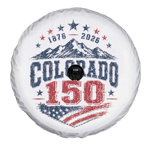 Colorado Rocky Mountains 150th Anniversary Spare Tire Cover Sesquicentennial 1876 2026 Patriotic Graphic TS02 Print Your Wear