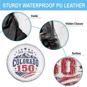 Colorado Rocky Mountains 150th Anniversary Spare Tire Cover Sesquicentennial 1876 2026 Patriotic Graphic TS02 Print Your Wear
