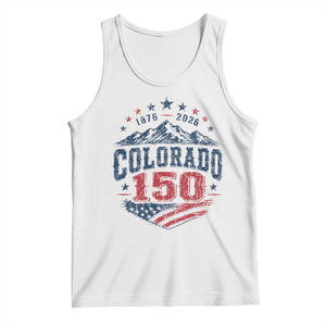 Colorado Rocky Mountains 150th Anniversary Tank Top Sesquicentennial 1876 2026 Patriotic Graphic TS02 White Print Your Wear