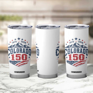 Colorado Rocky Mountains 150th Anniversary Tumbler Cup Sesquicentennial 1876 2026 Patriotic Graphic TS02 Print Your Wear