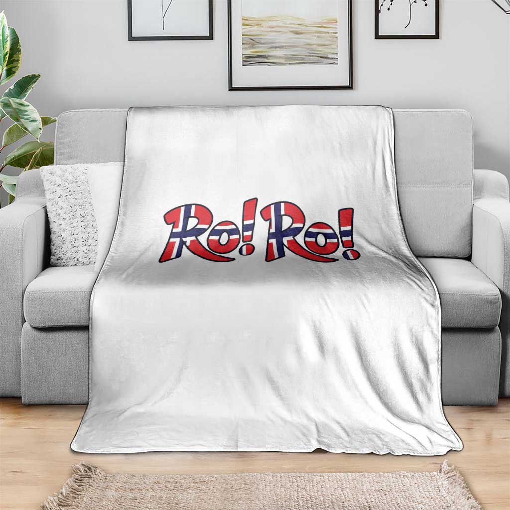 Funny Norway Flag Ro Ro Typography Graphic Throw Blanket Norge Norwegian Flag Football Fans TS02 Print Your Wear