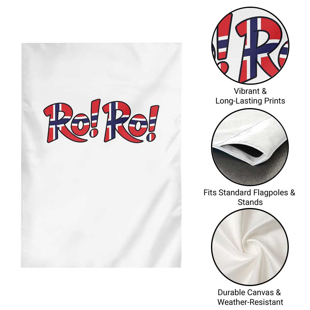 Funny Norway Flag Ro Ro Typography Graphic Garden Flag Norge Norwegian Flag Football Fans TS02 Print Your Wear