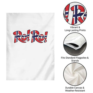 Funny Norway Flag Ro Ro Typography Graphic Garden Flag Norge Norwegian Flag Football Fans TS02 Print Your Wear