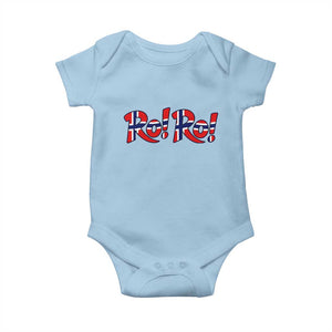 Funny Norway Flag Ro Ro Typography Graphic Baby Onesie Norge Norwegian Flag Football Fans TS02 Light Blue Print Your Wear