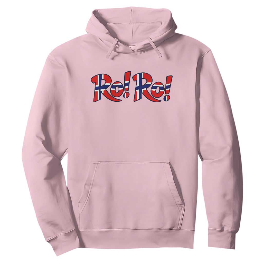 Funny Norway Flag Ro Ro Typography Graphic Hoodie Norge Norwegian Flag Football Fans TS02 Light Pink Print Your Wear