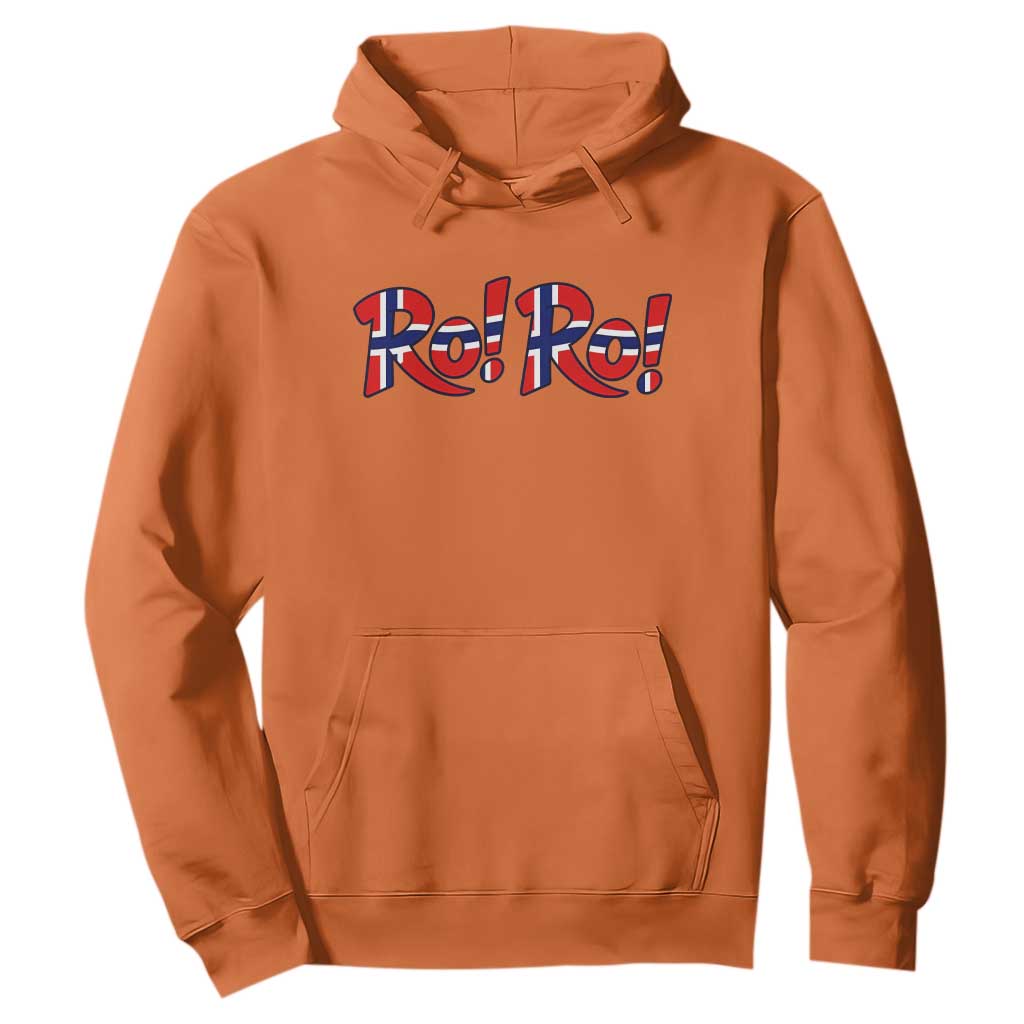 Funny Norway Flag Ro Ro Typography Graphic Hoodie Norge Norwegian Flag Football Fans TS02 Orange Print Your Wear