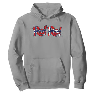 Funny Norway Flag Ro Ro Typography Graphic Hoodie Norge Norwegian Flag Football Fans TS02 Sport Gray Print Your Wear
