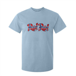 Funny Norway Flag Ro Ro Typography Graphic T Shirt For Kid Norge Norwegian Flag Football Fans TS02 Light Blue Print Your Wear
