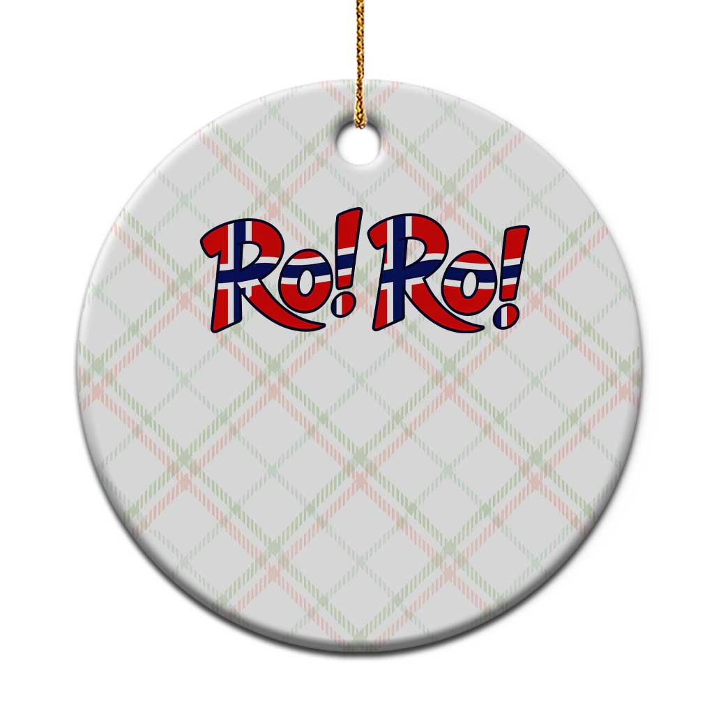 Funny Norway Flag Ro Ro Typography Graphic Ceramic Ornament Norge Norwegian Flag Football Fans TS02 1pc Christmas Plaid Print Your Wear