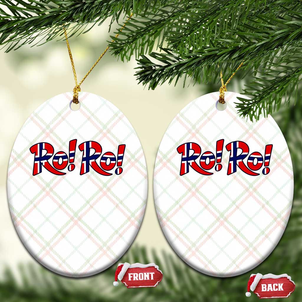 Funny Norway Flag Ro Ro Typography Graphic Ceramic Ornament Norge Norwegian Flag Football Fans TS02 Print Your Wear