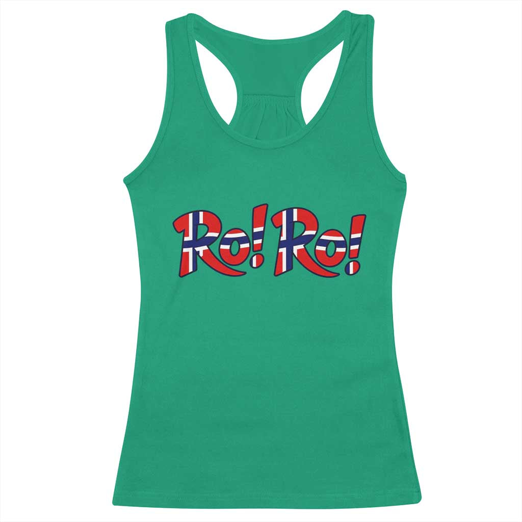 Funny Norway Flag Ro Ro Typography Graphic Racerback Tank Top Norge Norwegian Flag Football Fans TS02 Irish Green Print Your Wear