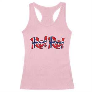 Funny Norway Flag Ro Ro Typography Graphic Racerback Tank Top Norge Norwegian Flag Football Fans TS02 Light Pink Print Your Wear