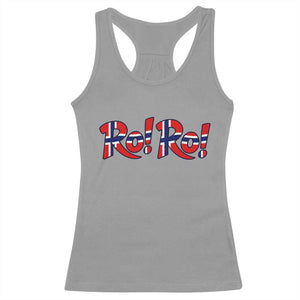 Funny Norway Flag Ro Ro Typography Graphic Racerback Tank Top Norge Norwegian Flag Football Fans TS02 Sport Gray Print Your Wear