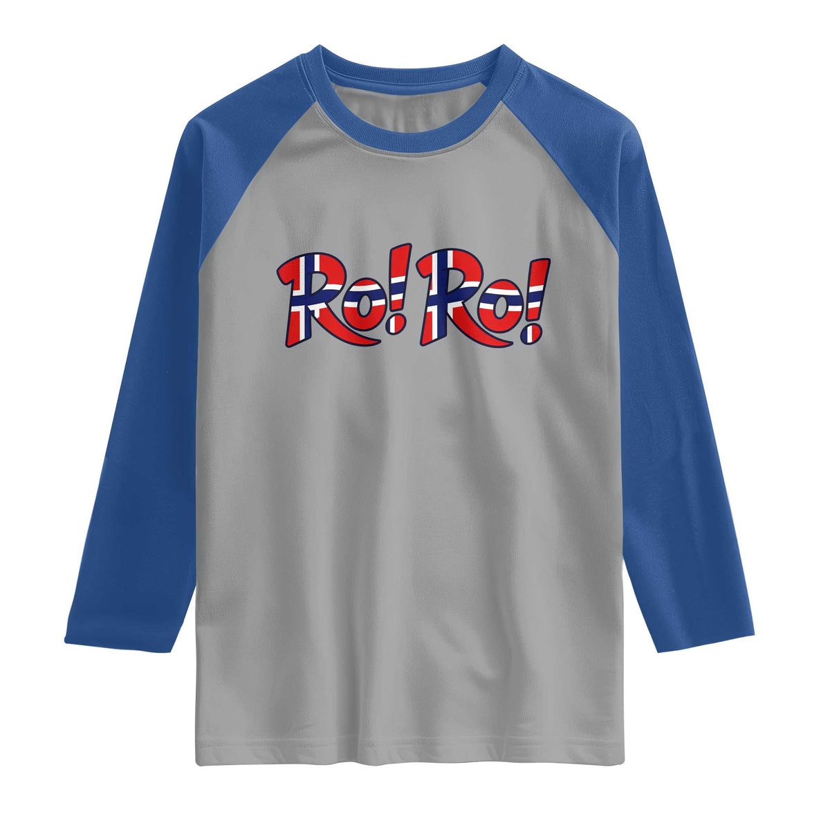 Funny Norway Flag Ro Ro Typography Graphic Raglan Shirt Norge Norwegian Flag Football Fans TS02 Sport Gray Royal Print Your Wear