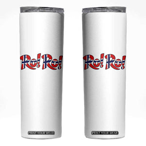 Funny Norway Flag Ro Ro Typography Graphic Skinny Tumbler Norge Norwegian Flag Football Fans TS02 White Print Your Wear