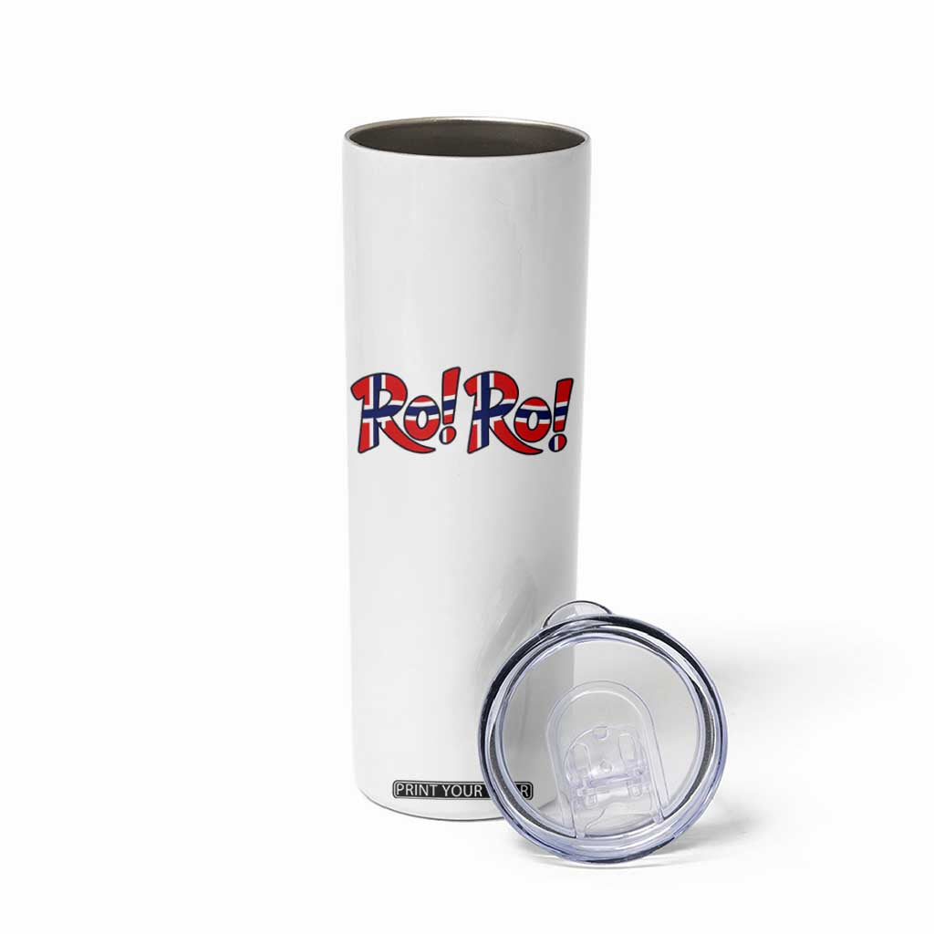 Funny Norway Flag Ro Ro Typography Graphic Skinny Tumbler Norge Norwegian Flag Football Fans TS02 Print Your Wear