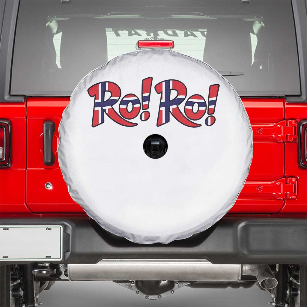 Funny Norway Flag Ro Ro Typography Graphic Spare Tire Cover Norge Norwegian Flag Football Fans TS02 White Print Your Wear