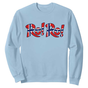 Funny Norway Flag Ro Ro Typography Graphic Sweatshirt Norge Norwegian Flag Football Fans TS02 Light Blue Print Your Wear