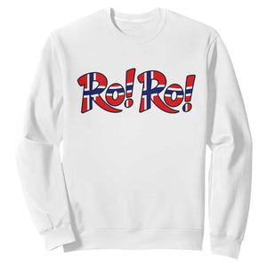 Funny Norway Flag Ro Ro Typography Graphic Sweatshirt Norge Norwegian Flag Football Fans TS02 White Print Your Wear