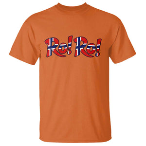 Funny Norway Flag Ro Ro Typography Graphic T Shirt Norge Norwegian Flag Football Fans TS02 Orange Print Your Wear