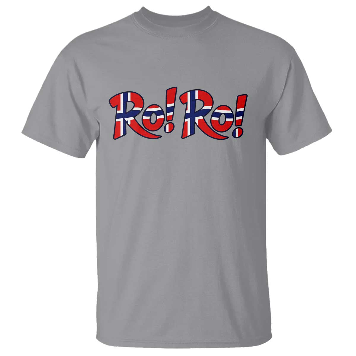 Funny Norway Flag Ro Ro Typography Graphic T Shirt Norge Norwegian Flag Football Fans TS02 Sport Gray Print Your Wear