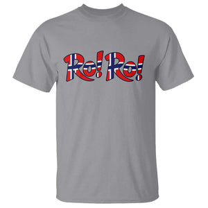 Funny Norway Flag Ro Ro Typography Graphic T Shirt Norge Norwegian Flag Football Fans TS02 Sport Gray Print Your Wear
