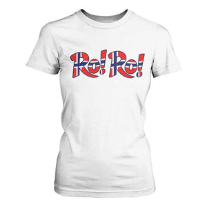 Funny Norway Flag Ro Ro Typography Graphic T Shirt For Women Norge Norwegian Flag Football Fans TS02 White Print Your Wear