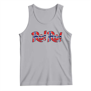 Funny Norway Flag Ro Ro Typography Graphic Tank Top Norge Norwegian Flag Football Fans TS02 Athletic Heather Print Your Wear