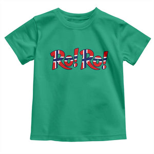 Funny Norway Flag Ro Ro Typography Graphic Toddler T Shirt Norge Norwegian Flag Football Fans TS02 Irish Green Print Your Wear