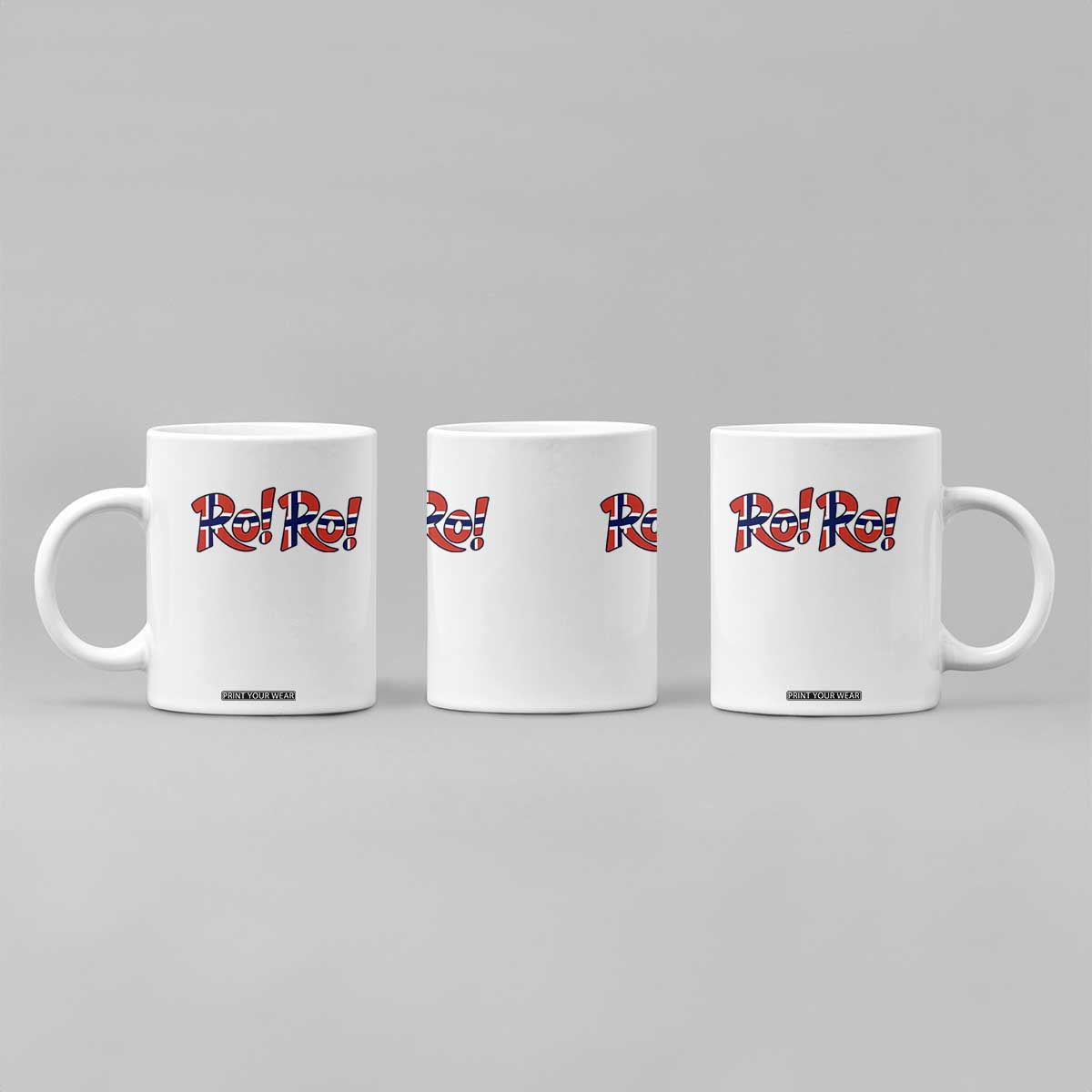 Funny Norway Flag Ro Ro Typography Graphic Coffee Mug Norge Norwegian Flag Football Fans TS02 Print Your Wear