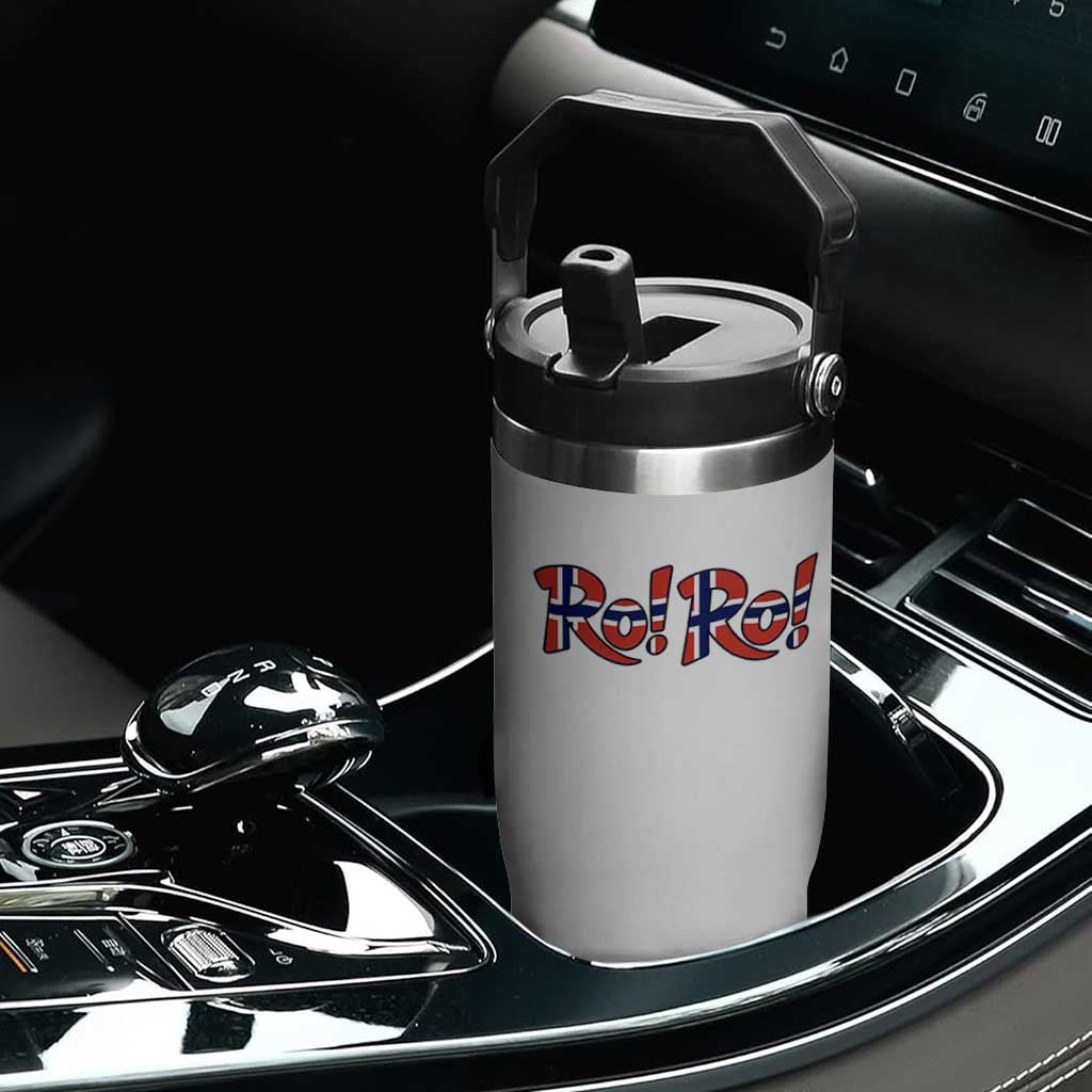 Funny Norway Flag Ro Ro Typography Graphic Flip Straw Tumbler Norge Norwegian Flag Football Fans TS02 Print Your Wear