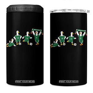Funny Mexico Merlin the Duck Playing Soccer Graphic 4 in 1 Can Cooler Tumbler Mexican Spirit Football Fans Cheer TS02 One Size: 16 oz Black Print Your Wear
