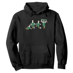 Funny Mexico Merlin the Duck Playing Soccer Graphic Hoodie Mexican Spirit Football Fans Cheer TS02 Black Print Your Wear