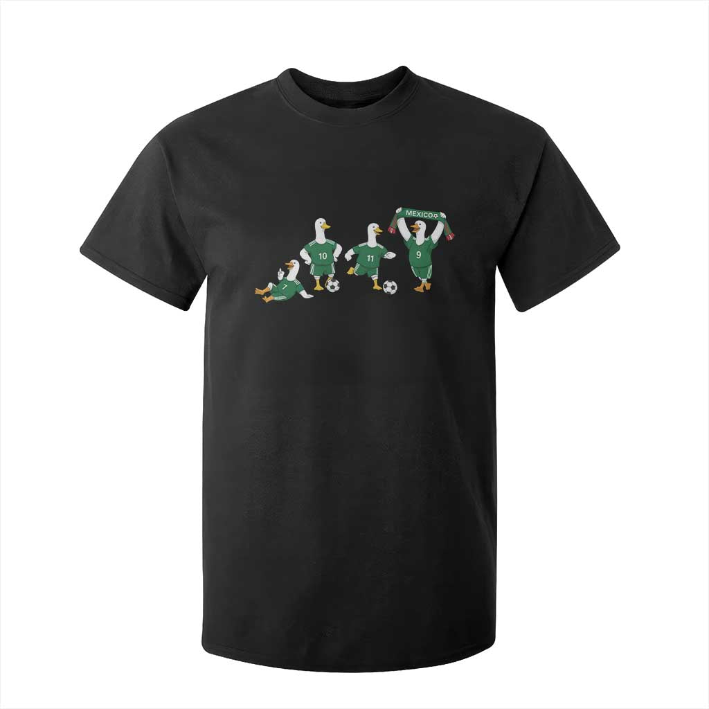 Funny Mexico Merlin the Duck Playing Soccer Graphic T Shirt For Kid Mexican Spirit Football Fans Cheer TS02 Black Print Your Wear