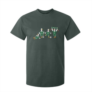 Funny Mexico Merlin the Duck Playing Soccer Graphic T Shirt For Kid Mexican Spirit Football Fans Cheer TS02 Dark Forest Green Print Your Wear