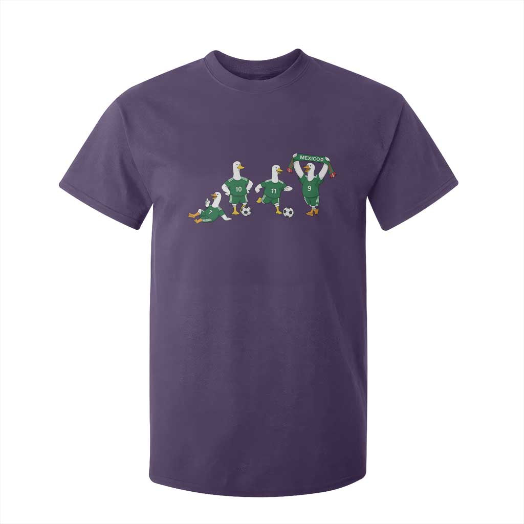 Funny Mexico Merlin the Duck Playing Soccer Graphic T Shirt For Kid Mexican Spirit Football Fans Cheer TS02 Purple Print Your Wear