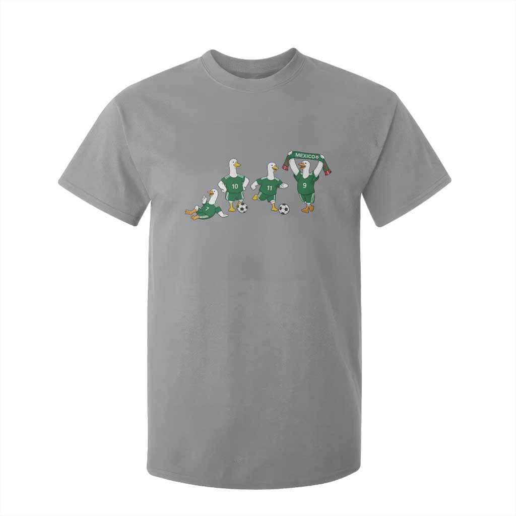 Funny Mexico Merlin the Duck Playing Soccer Graphic T Shirt For Kid Mexican Spirit Football Fans Cheer TS02 Sport Gray Print Your Wear